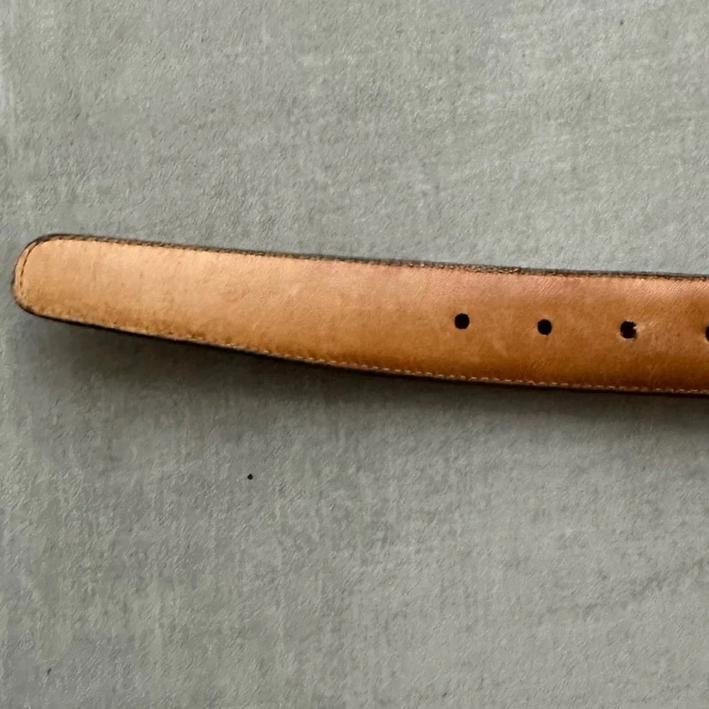 Paul Stuart Genuine Alligator Brown Belt - 36